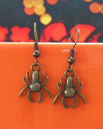 Handmade spooky spider halloween earrings - by Chloe Menage
