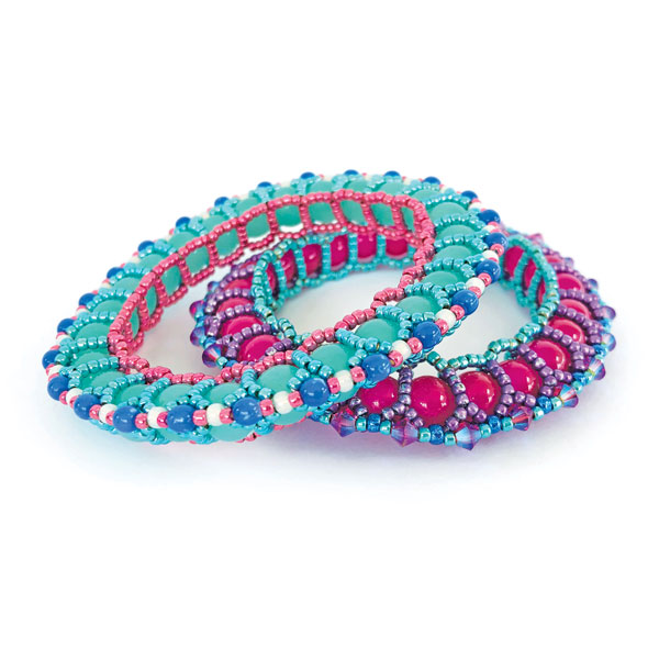 celebration bangle beaded bracelet tutorial with right angle weave