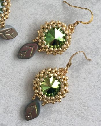 Autumn Treasures handmade crystal and seed bead earrings - made in the UK by Chloe Menage