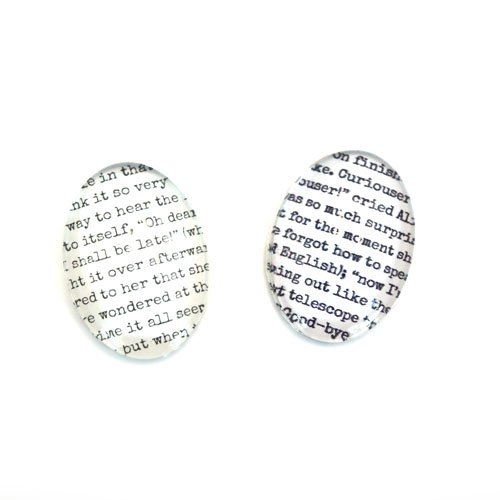 Alice In Wonderland handmade cabochons for beading and jewellery making